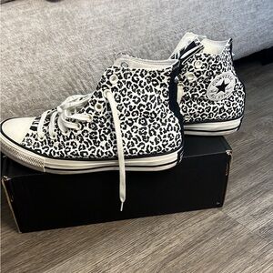 Converse Chuck Taylor All Star Animal Mix Women's High Top Shoes Egret-Black